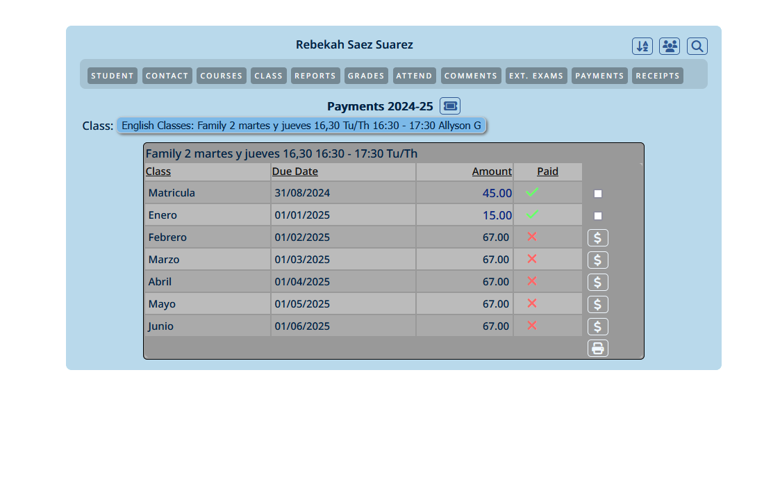 Student Payments